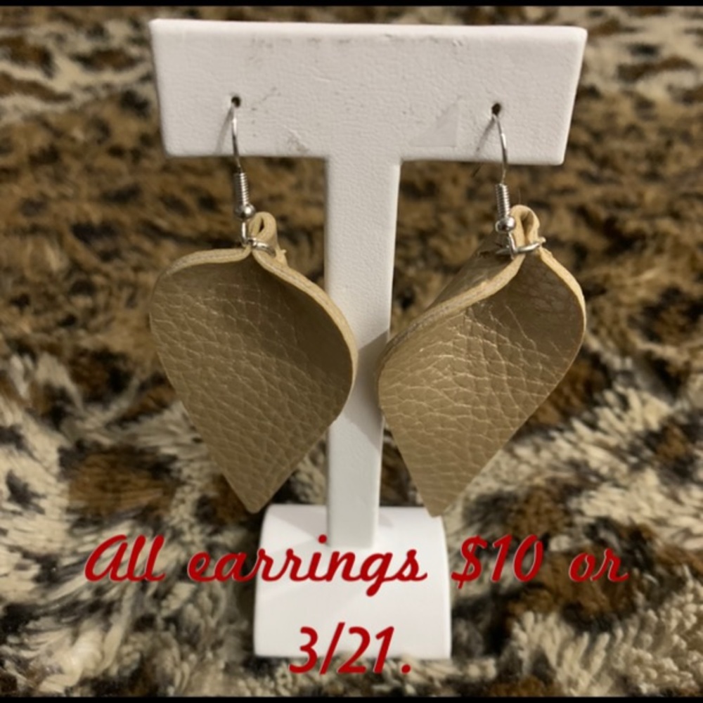 Handmade Faux Leather Earrings